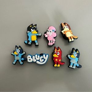 Bluey croc charms. Multi assortment of characters.